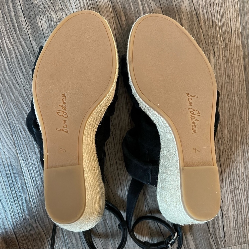Nwot Sam Edelman Women's Awan Suede Espadrille Wedge Sandals Size 9.5 - Picture 6 of 6